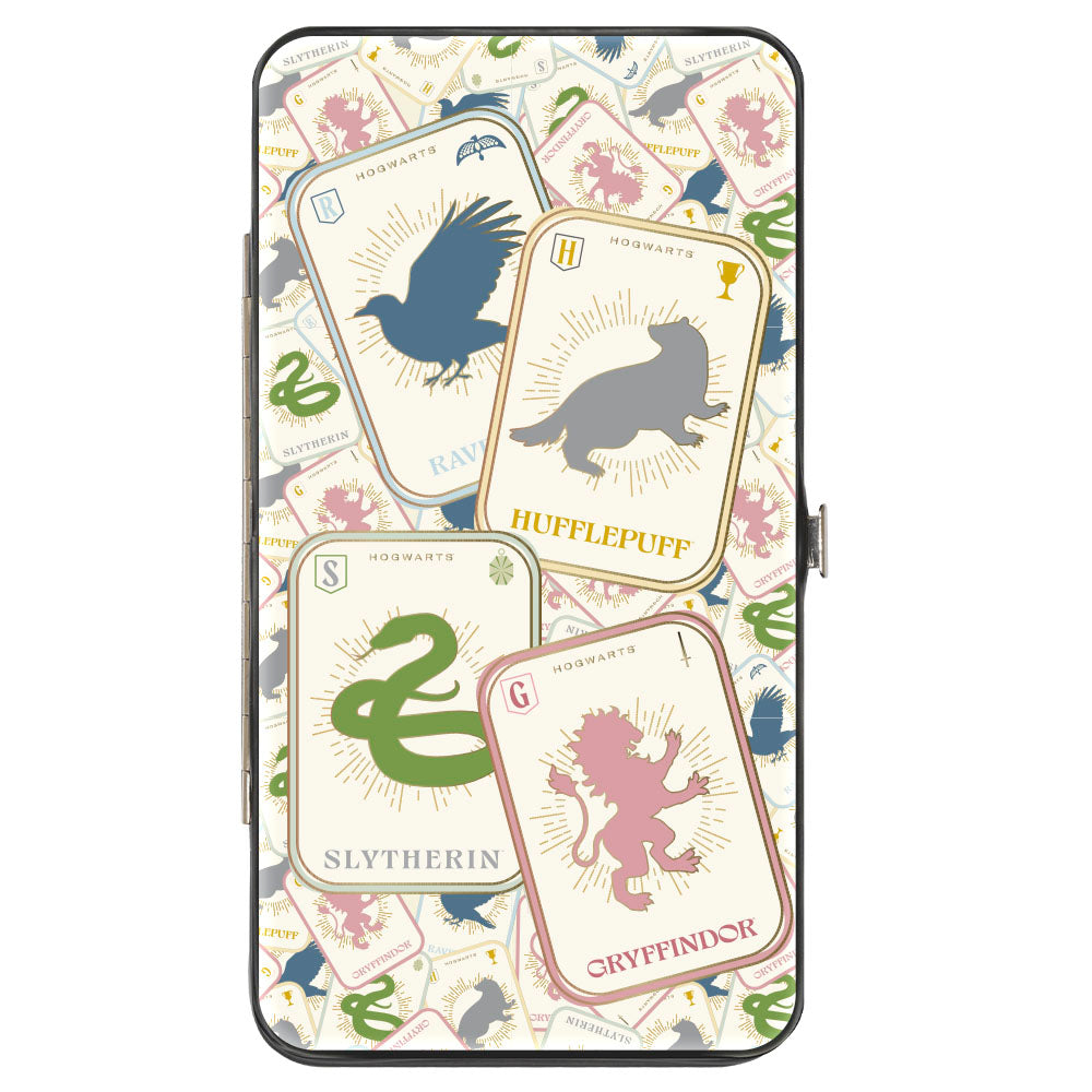 Hinged Wallet - Harry Potter School Tarot Cards Stacked Beige/Multi Color Hinged Wallets Harry Potter