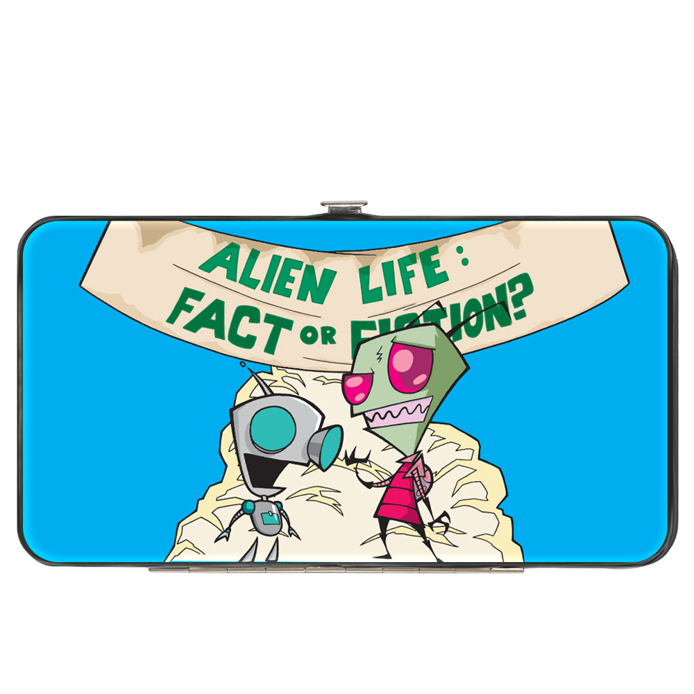 Hinged Wallet - Invader Zim and GIR ALIEN LIFE Pose Blue + Zim with Aliens Pose Black Hinged Wallets Invader Zim