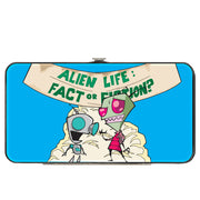 Hinged Wallet - Invader Zim and GIR ALIEN LIFE Pose Blue + Zim with Aliens Pose Black Hinged Wallets Invader Zim