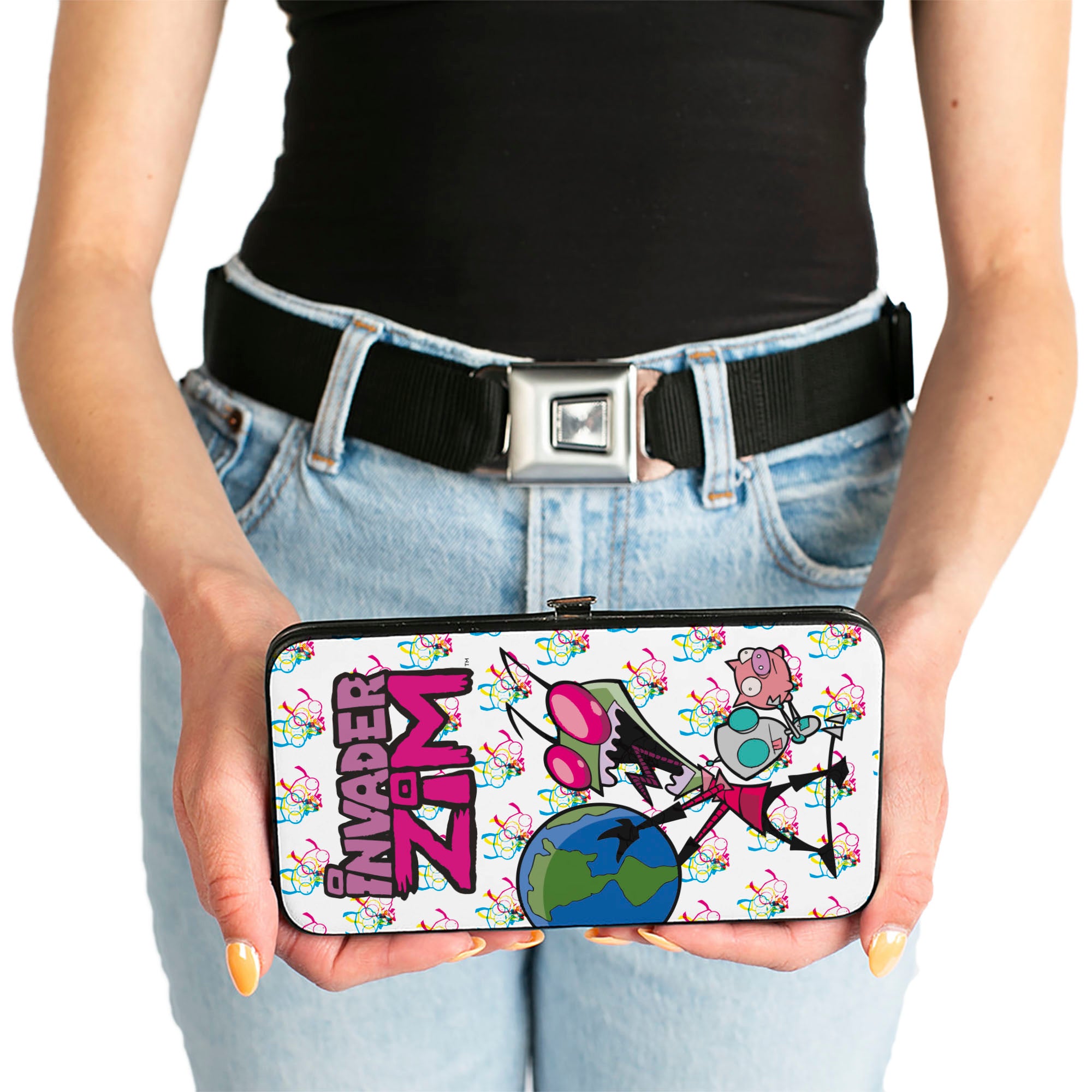 Hinged Wallet - INVADER ZIM Rule the World Pose White/Multi Color Hinged Wallets Invader Zim