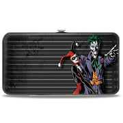Hinged Wallet - Harley Quinn Hugging Joker Pose Lineup Grays Hinged Wallets DC Comics