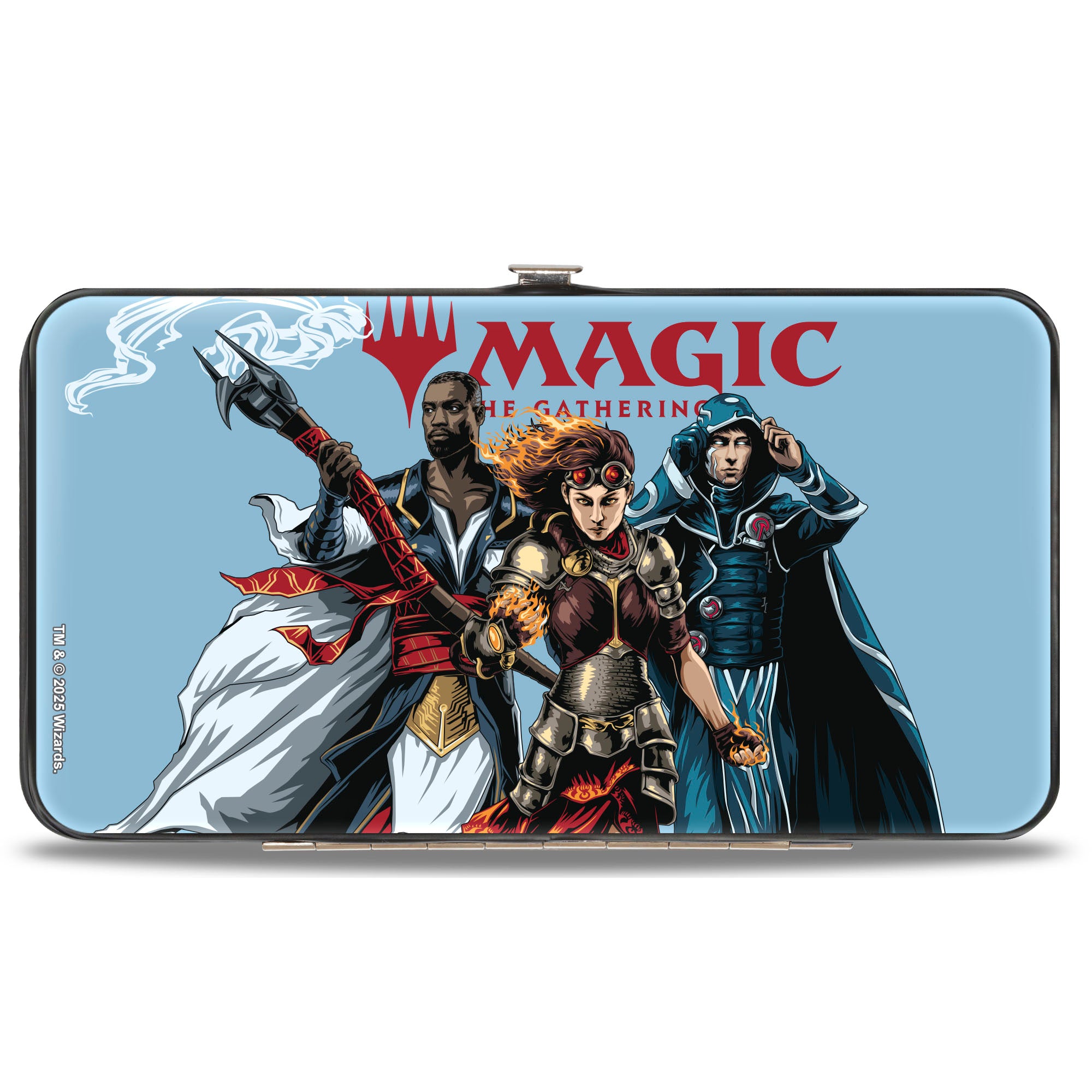 Hinged Wallet - MAGIC THE GATHERING Three Planeswalker Group Pose and Title Logo Light Blue Hinged Wallets Magic: The Gathering