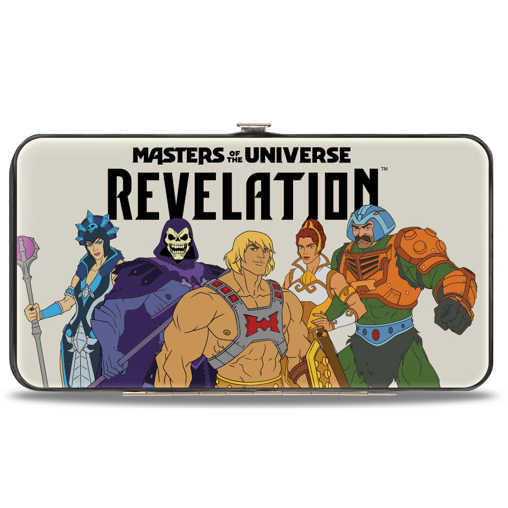 Hinged Wallet - MASTERS OF THE UNIVERSE REVELATION Group Pose and Title Logo White/Black Hinged Wallets Masters of the Universe