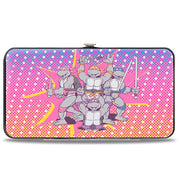 Hinged Wallet - Classic Teenage Mutant Ninja Turtles Group Pose + I "HEART" NINJAS Multi Pastel Hinged Wallets Teenage Mutant Ninja Turtles