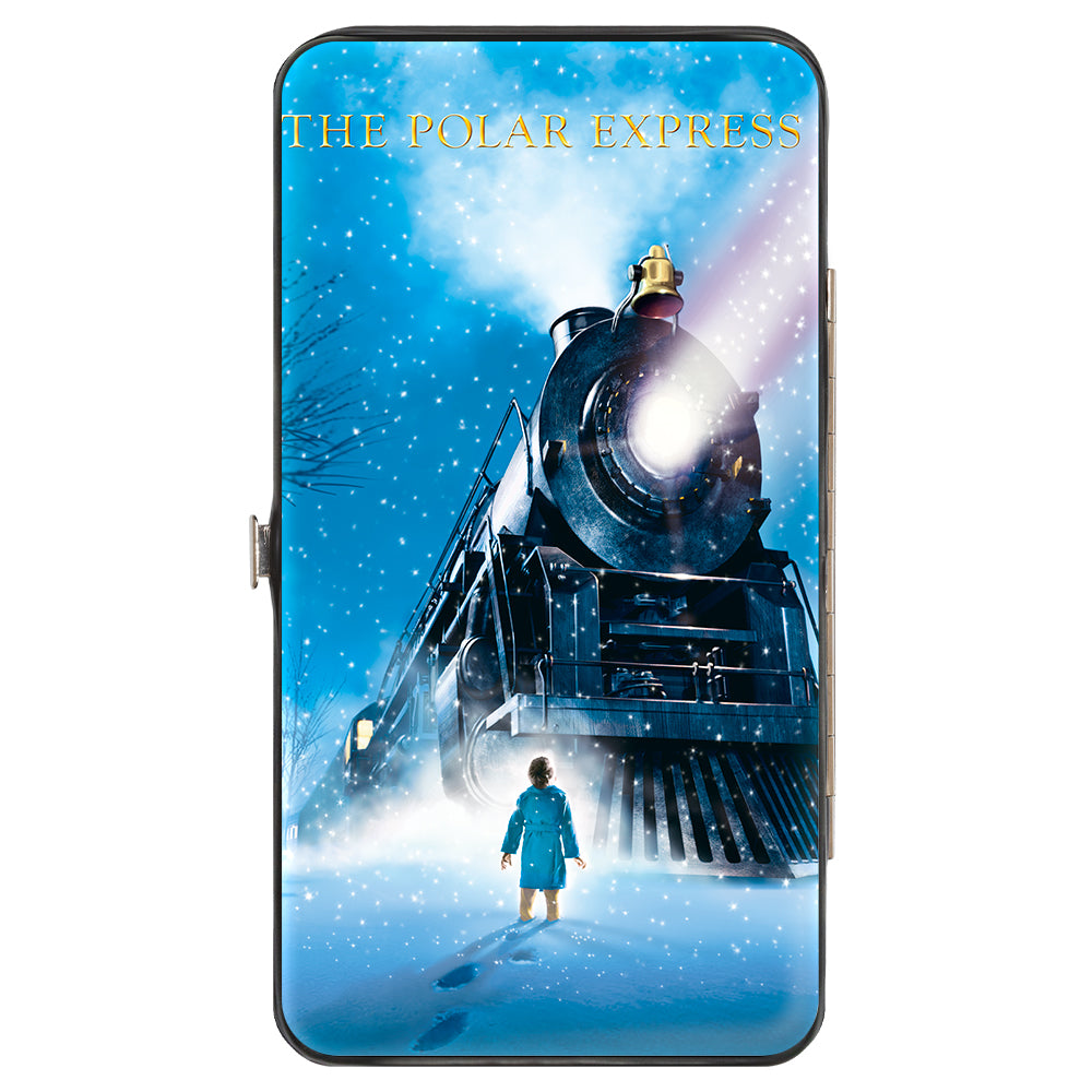 Hinged Wallet - THE POLAR EXPRESS Engine Car Light Beam Scene Hinged Wallets The Polar Express