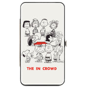 Hinged Wallet - Peanuts Gang THE IN CROWD Group Pose White/Black/Red Hinged Wallets Peanuts