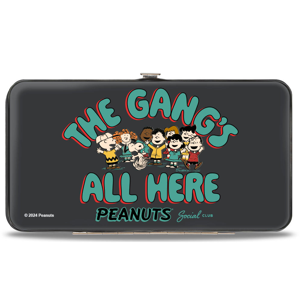Hinged Wallet - Peanuts Gang THE GANG'S ALL HERE Group Pose Black/Blue Hinged Wallets Peanuts