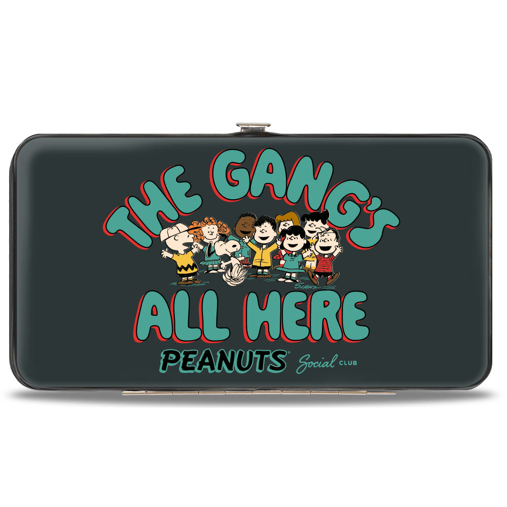 Hinged Wallet - Peanuts Gang THE GANG'S ALL HERE Group Pose Black/Blue Hinged Wallets Peanuts