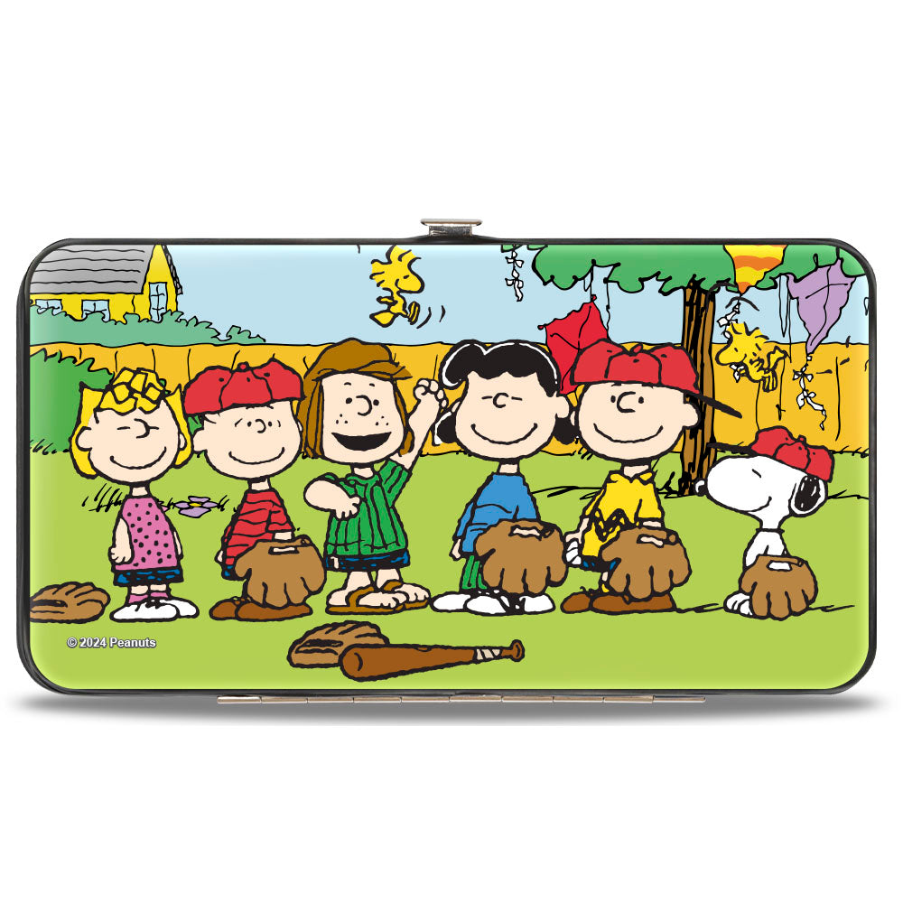 Hinged Wallet - Peanuts Gang Backyard Baseball Group Pose Hinged Wallets Peanuts