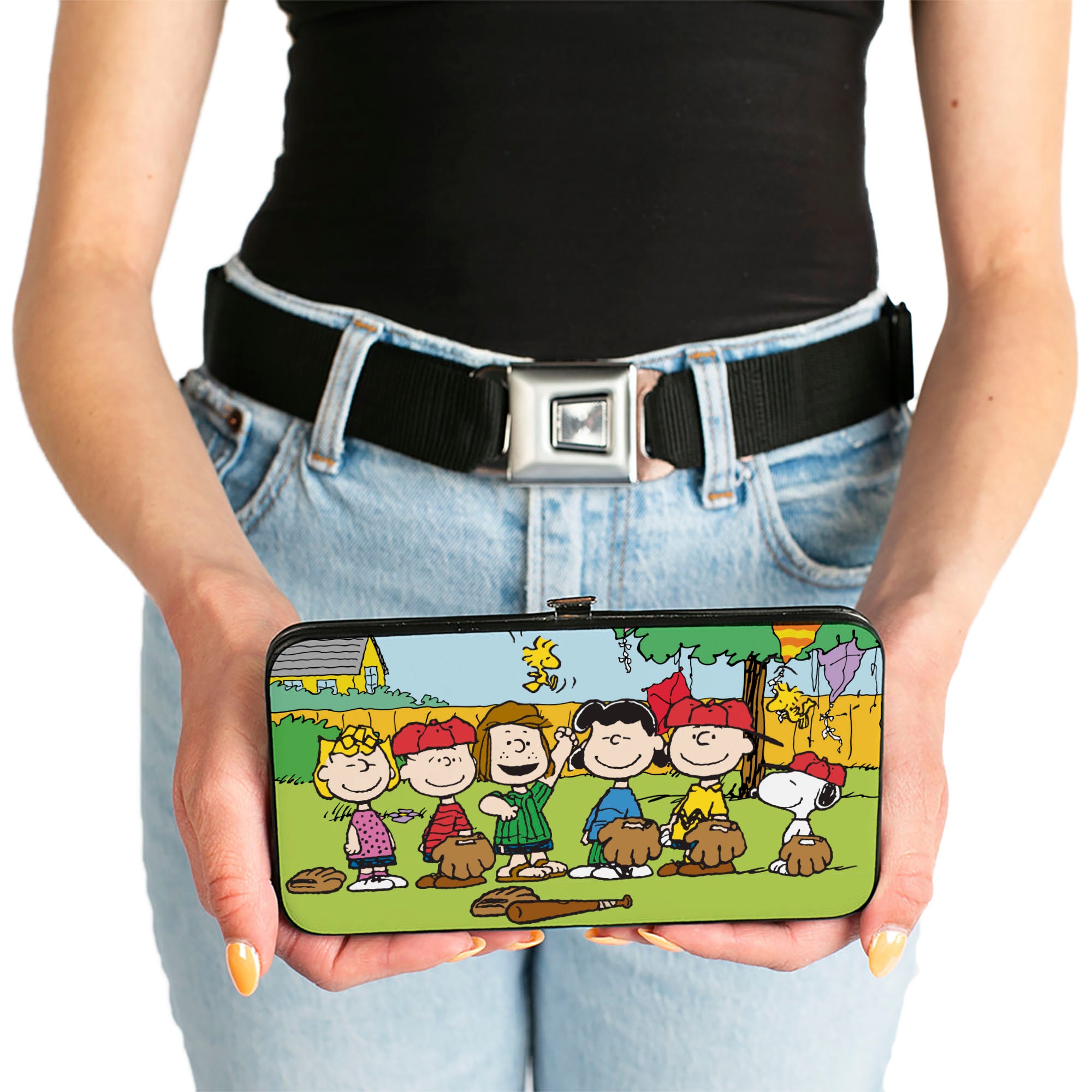 Hinged Wallet - Peanuts Gang Backyard Baseball Group Pose Hinged Wallets Peanuts