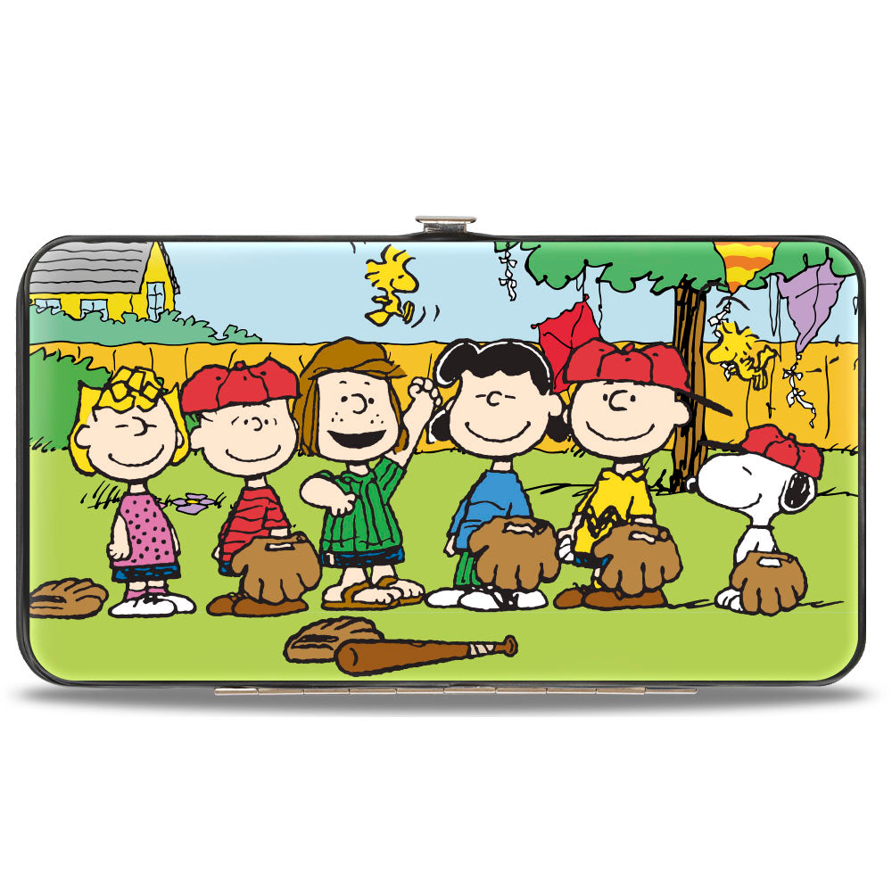 Hinged Wallet - Peanuts Gang Backyard Baseball Group Pose Hinged Wallets Peanuts