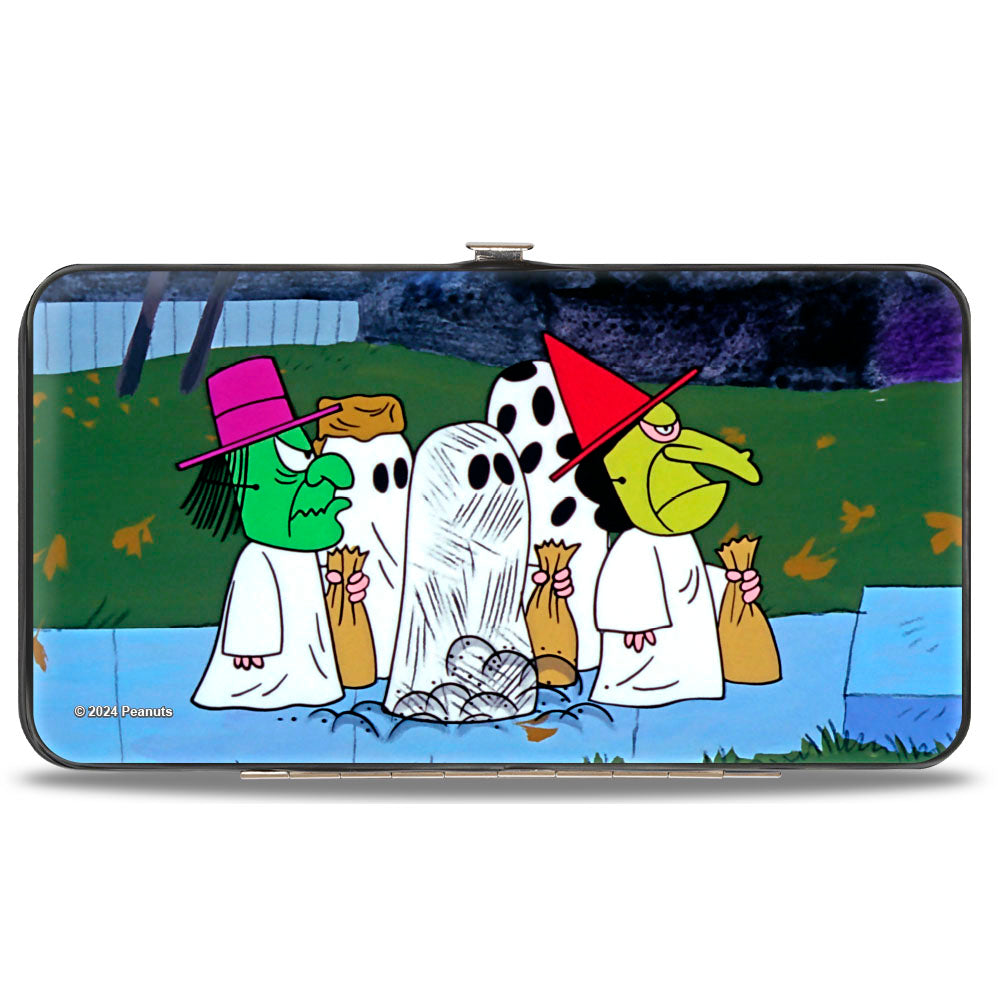 Hinged Wallet - Peanuts Gang Halloween Trick or Treat Group Pose Hinged Wallets Peanuts