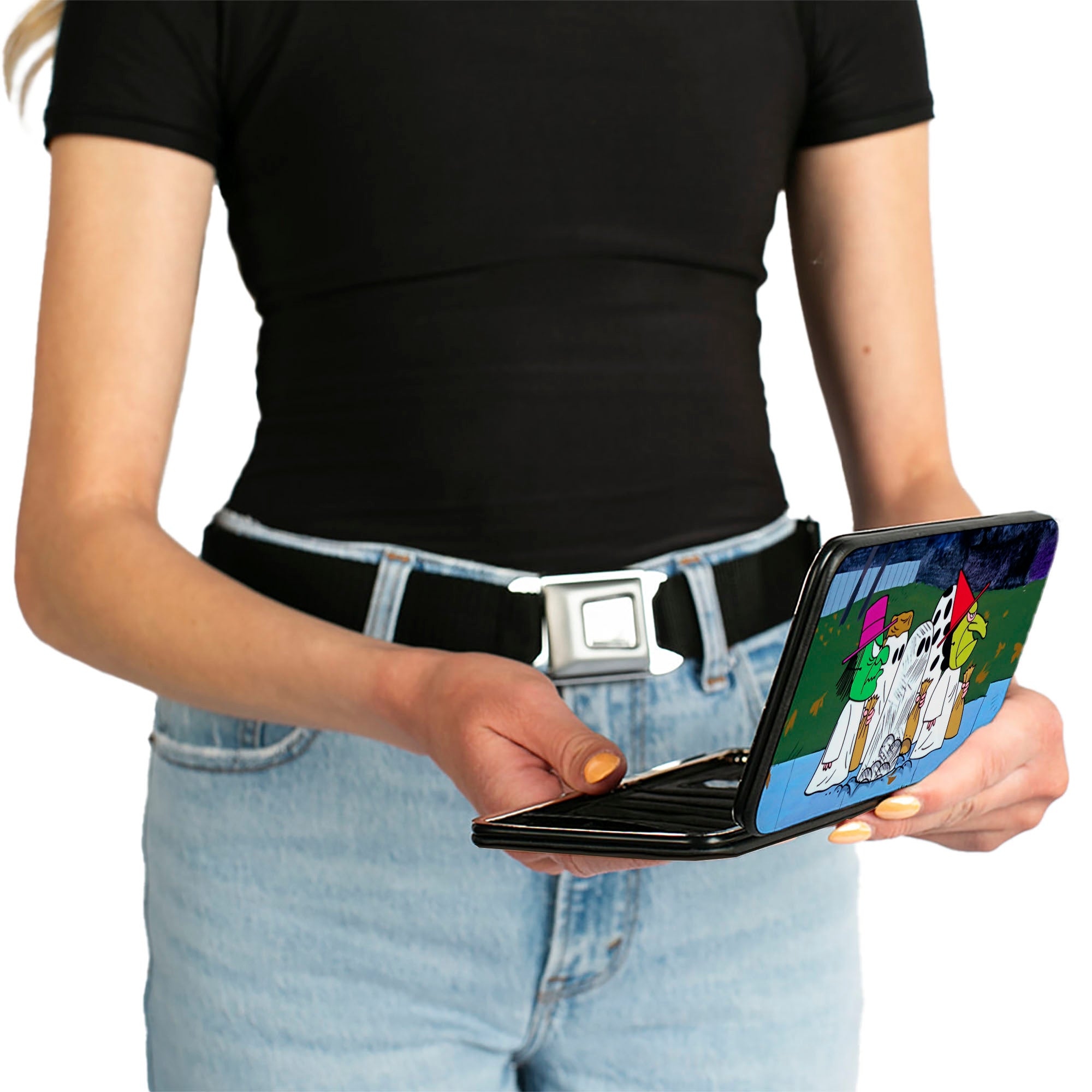 Hinged Wallet - Peanuts Gang Halloween Trick or Treat Group Pose Hinged Wallets Peanuts