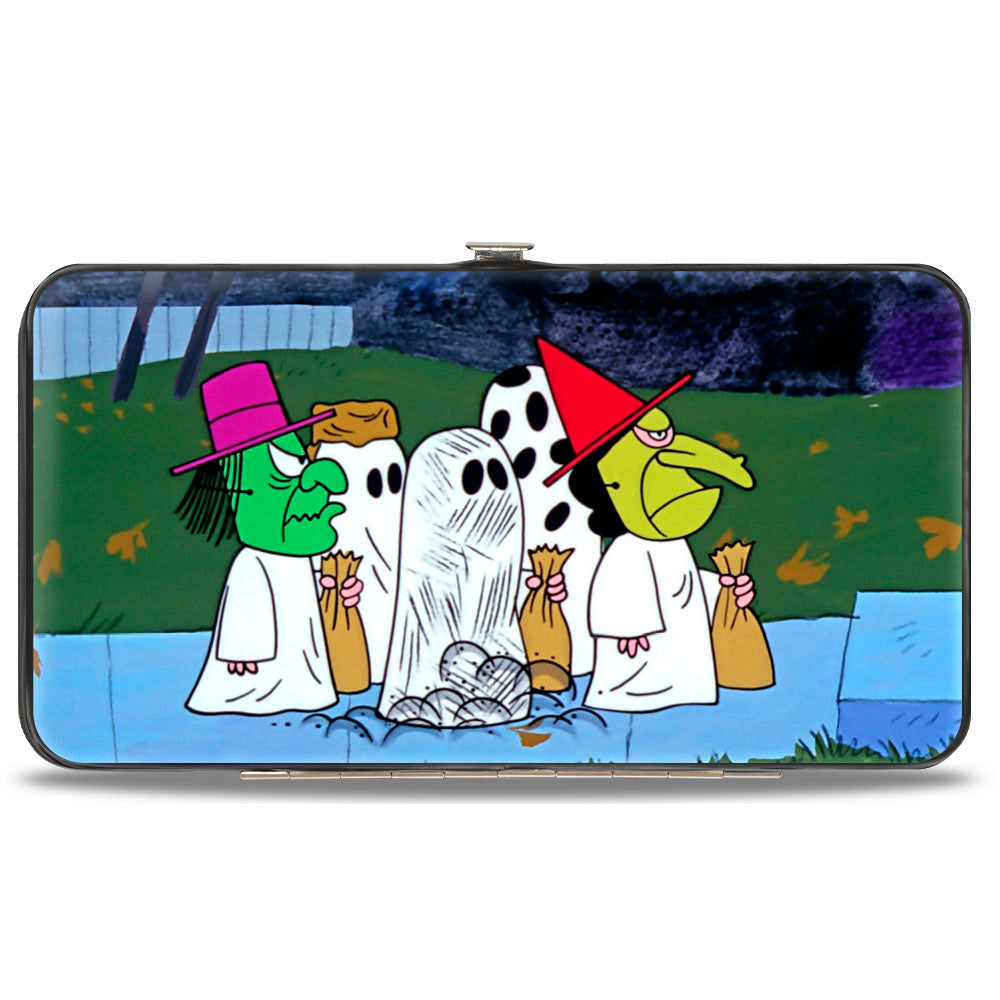 Hinged Wallet - Peanuts Gang Halloween Trick or Treat Group Pose Hinged Wallets Peanuts