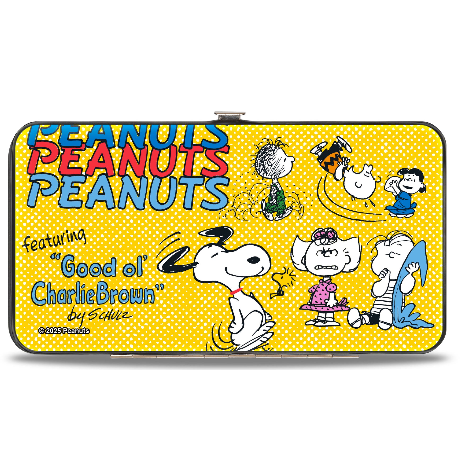 Hinged Wallet - PEANUTS Gang FEATURING GOOD OL CHARLIE BROWN Character Poses Yellow/Multi Color Hinged Wallets Peanuts