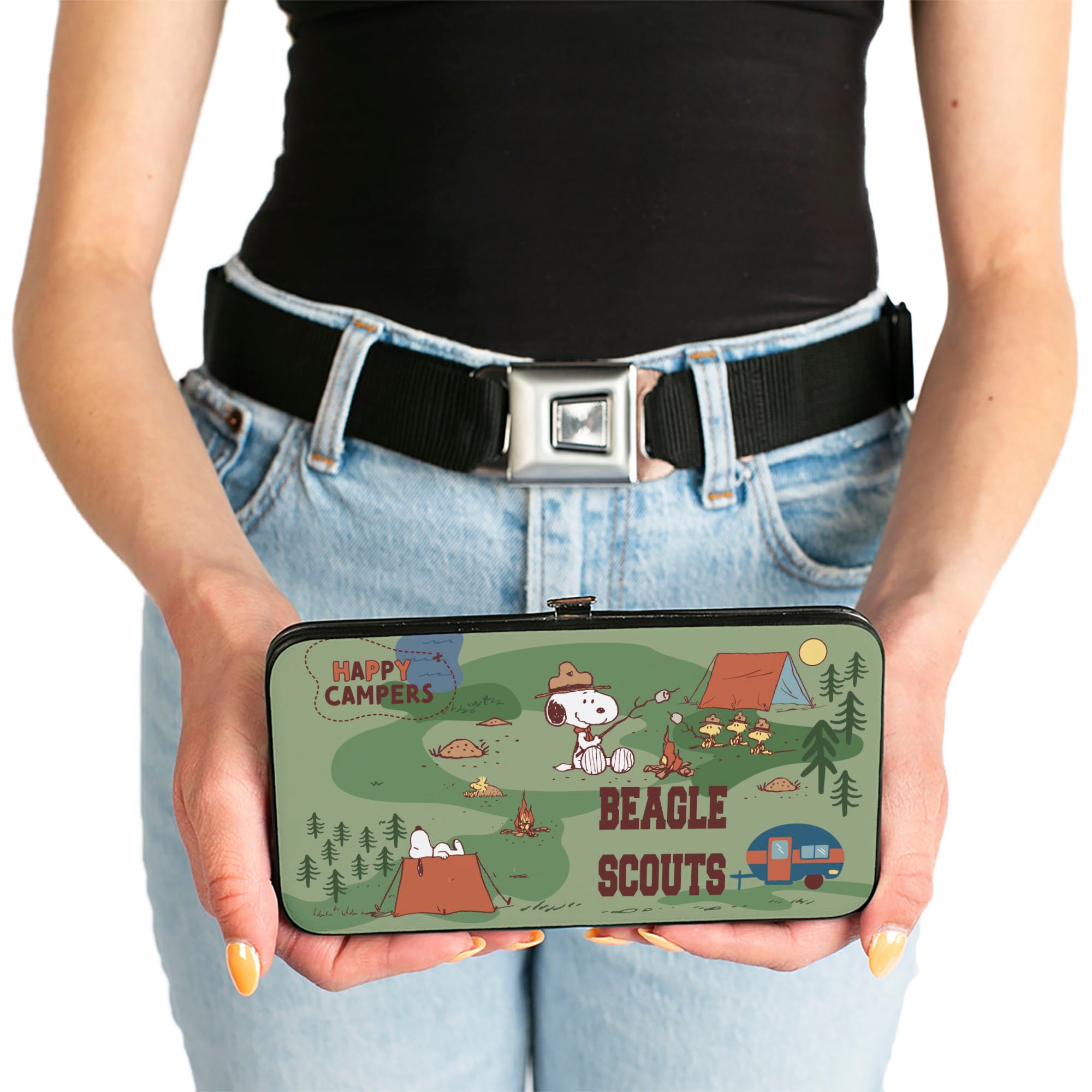 Hinged Wallet - Peanuts HAPPY CAMPER BEAGLE SCOUTS Scenes Hinged Wallets Peanuts