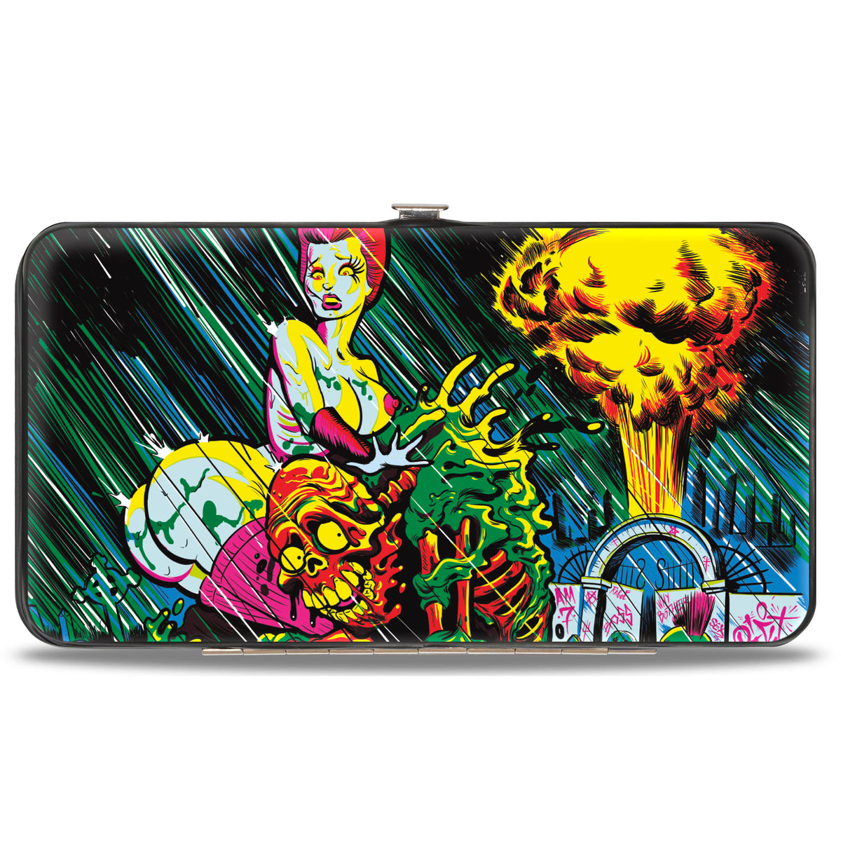 Hinged Wallet - THE RETURN OF THE LIVING DEAD Trash Graveyard Comic Scene Hinged Wallets Living Dead Media LLC