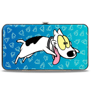 Hinged Wallet - Rocko's Modern Life Spunky Pose + Logo Blues White Hinged Wallets Ren and Stimpy