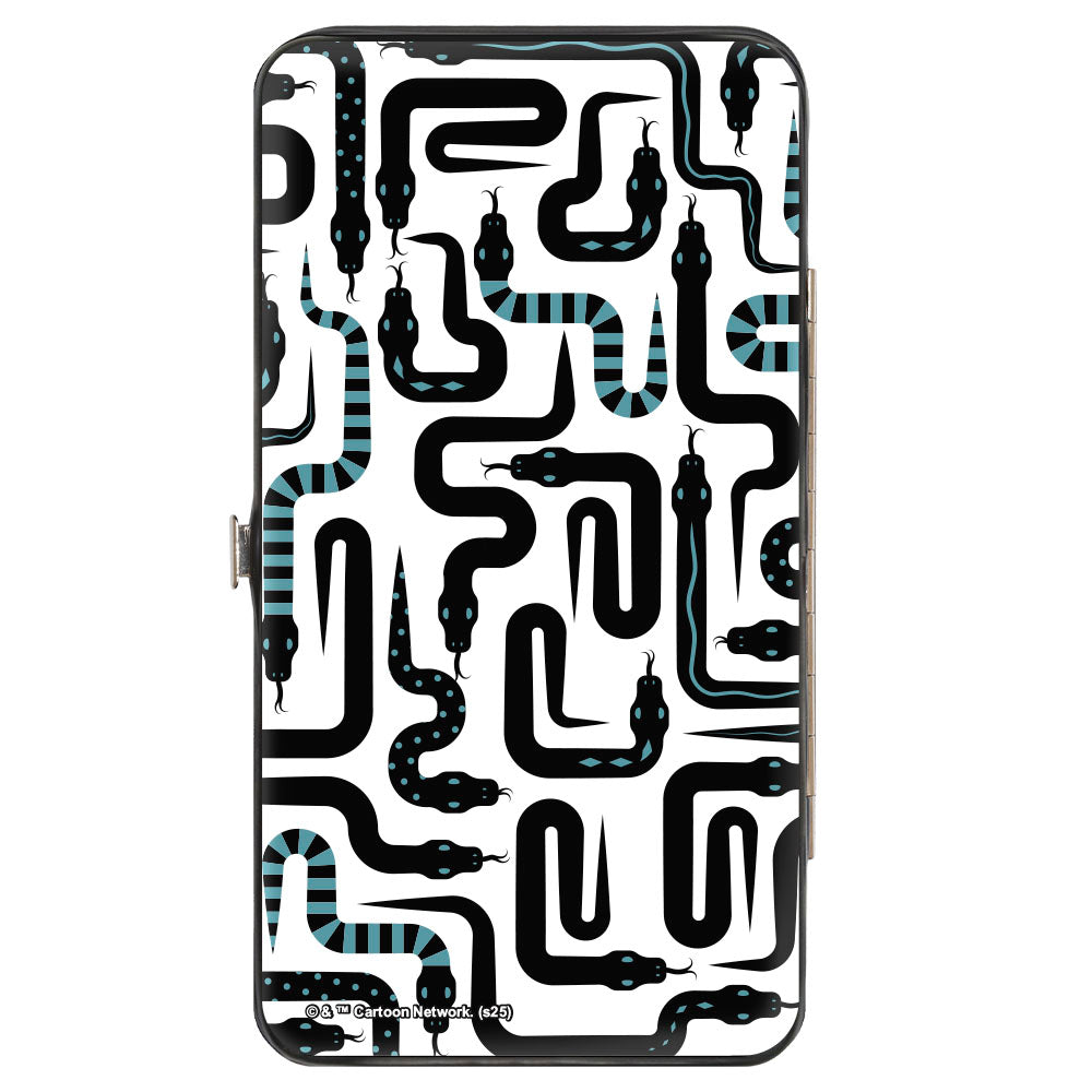 Hinged Wallet - Rick and Morty WHAT A WASTE OF SNAKES Pose White/Black/Blue Hinged Wallets Rick and Morty