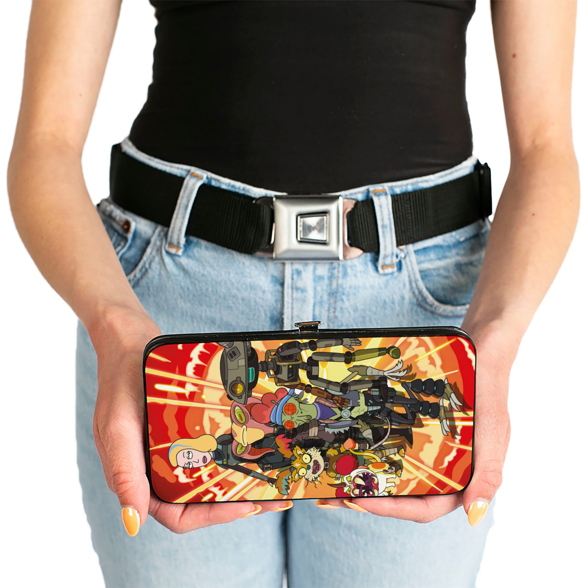 Hinged Wallet - Rick and Morty Space Beth DEFIANCE Group Pose Hinged Wallets Rick and Morty