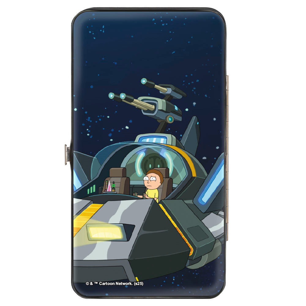 Hinged Wallet - Rick and Morty Space Cruiser Scene Hinged Wallets Rick and Morty