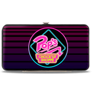Hinged Wallet - Riverdale POP'S CHOCK'LIT SHOPPE Logo Stripes Black Pinks Blues Hinged Wallets Riverdale