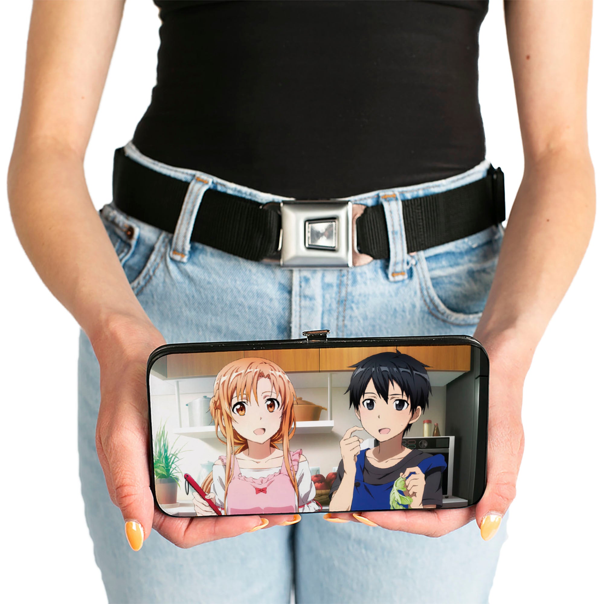 Hinged Wallet - SWORD ART ONLINE Asuna and Kirito Game and Life Scenes Hinged Wallets Sword Art Online