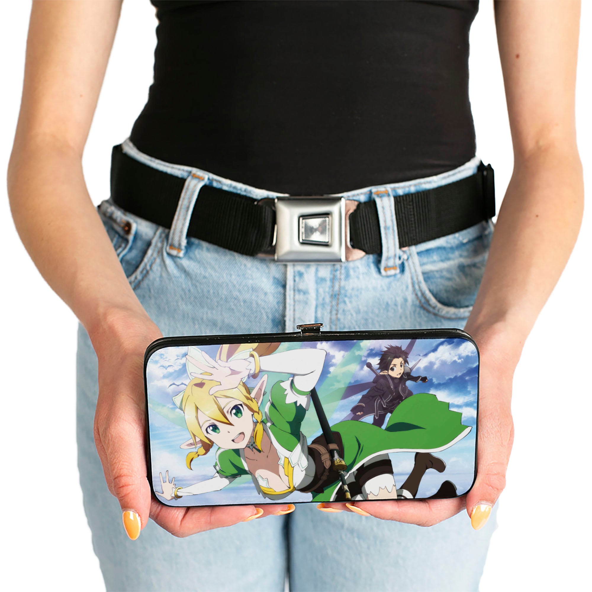 Hinged Wallet - SWORD ART ONLINE Two Character Group Scenes Hinged Wallets Sword Art Online