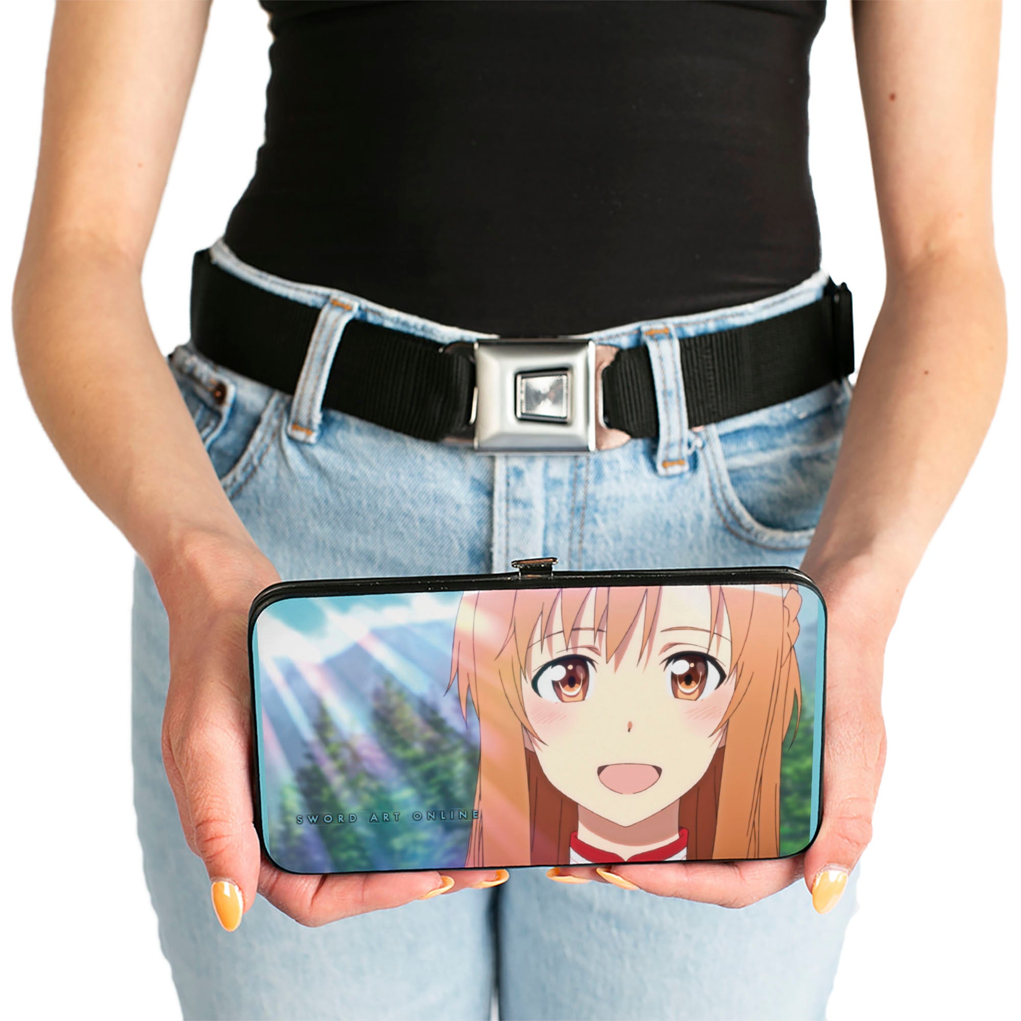 Hinged Wallet - SWORD ART ONLINE Kirito and Asuna Sun Rays Faces Hinged Wallets Sword Art Online