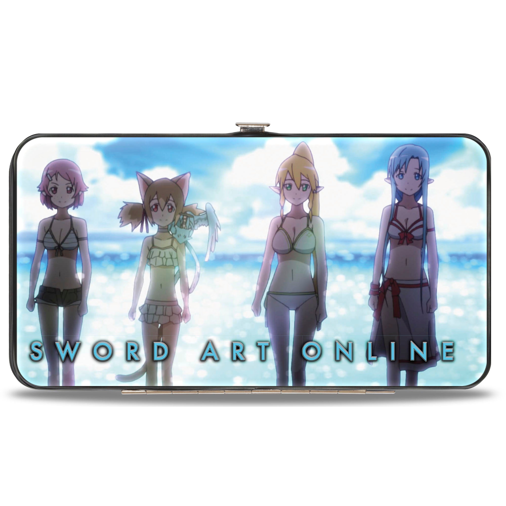 Hinged Wallet - SWORD ART ONLINE Four Girls Game and Beach Scenes Hinged Wallets Sword Art Online