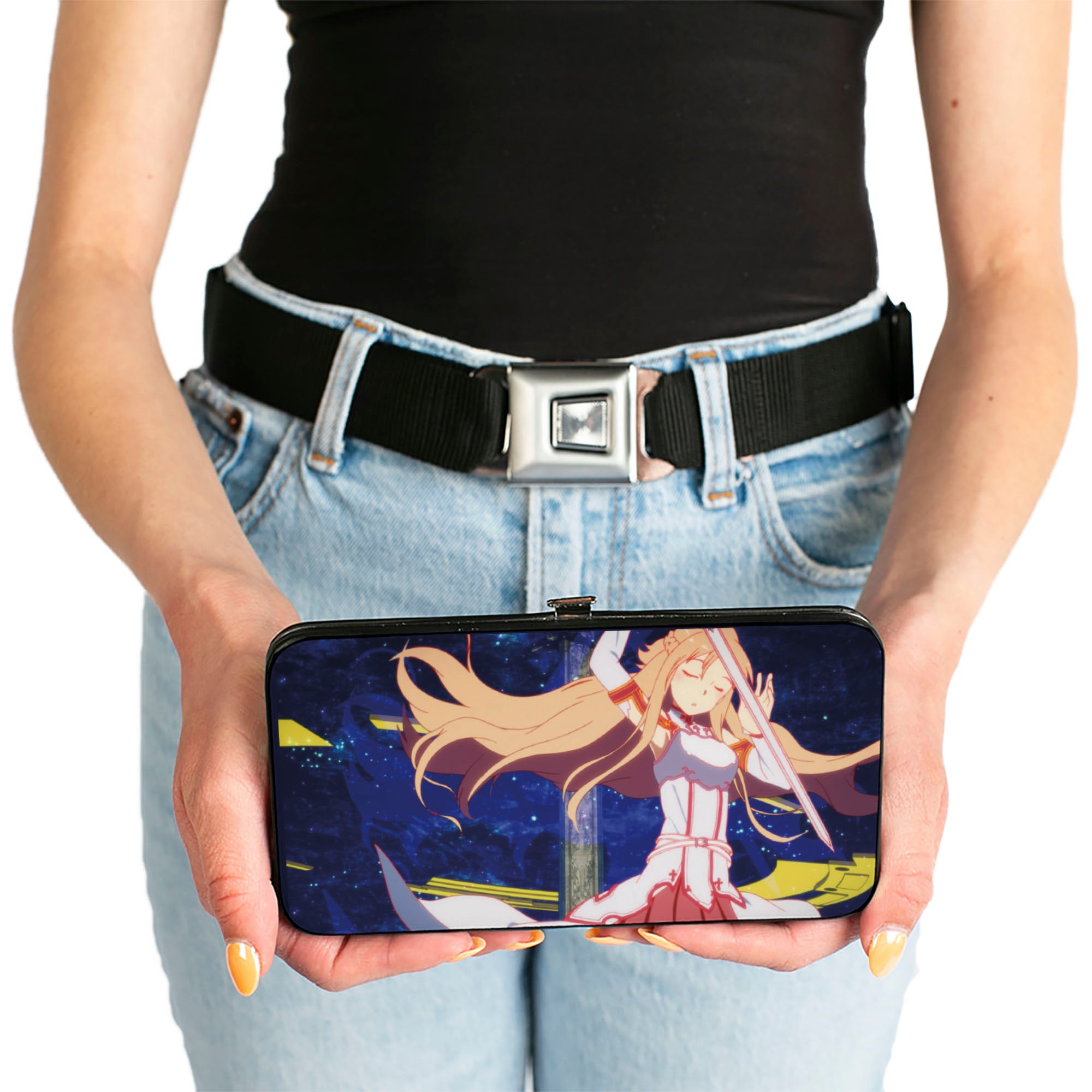 Hinged Wallet - SWORD ART ONLINE Kirito and Asuna Night Sky Scenes Hinged Wallets Sword Art Online