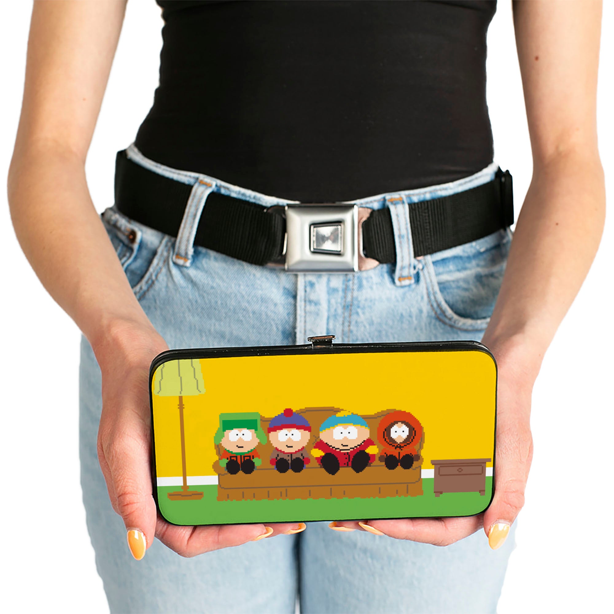 Hinged Wallet - SOUTH PARK Boys 8-Bit Couch Pose Yellow Hinged Wallets South Park