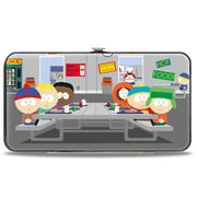 Hinged Wallet - South Park Boys Group Cafeteria Table Scene Hinged Wallets South Park