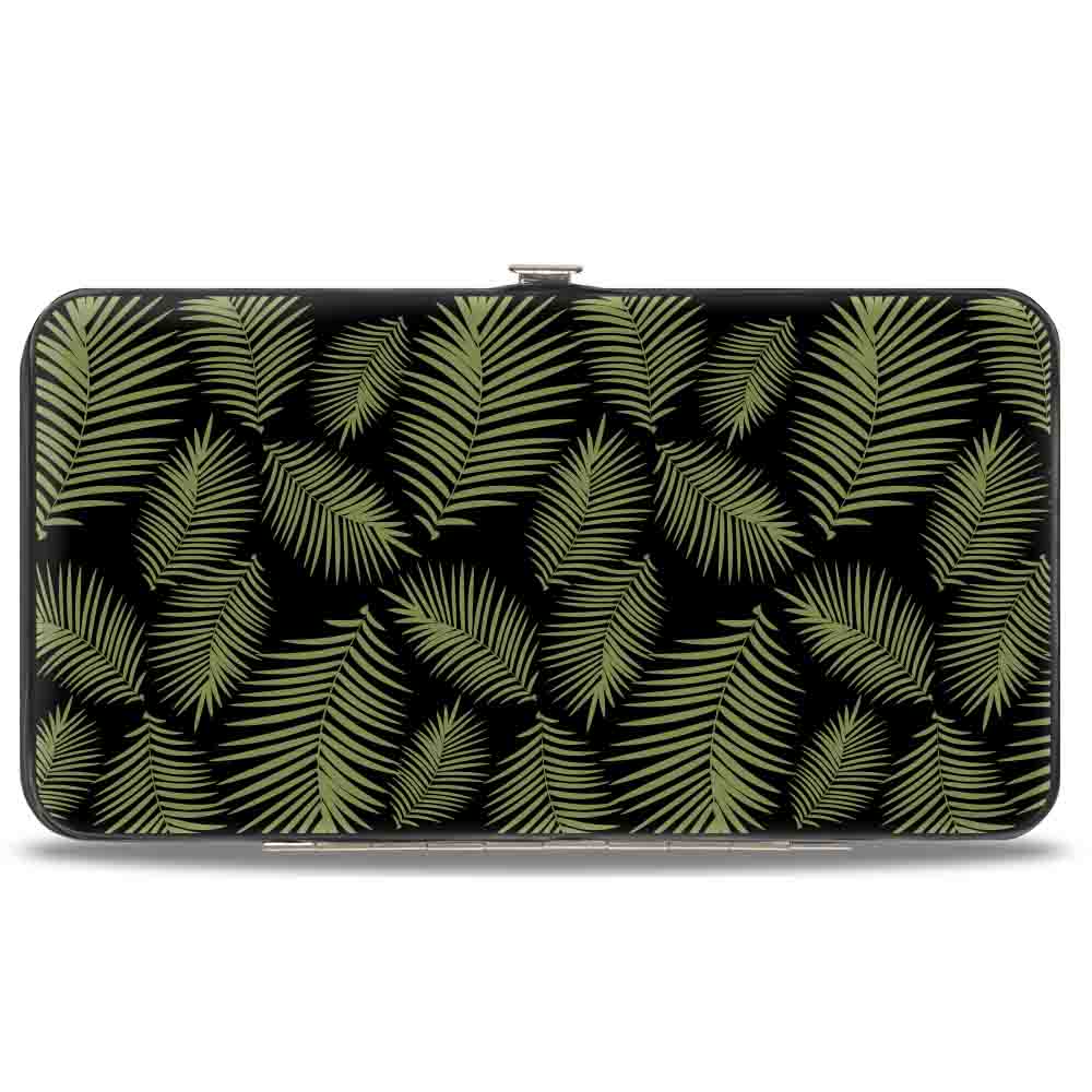 Hinged Wallet - Primitive Sponge Pose Leaves Black Green Hinged Wallets SpongeBob SquarePants