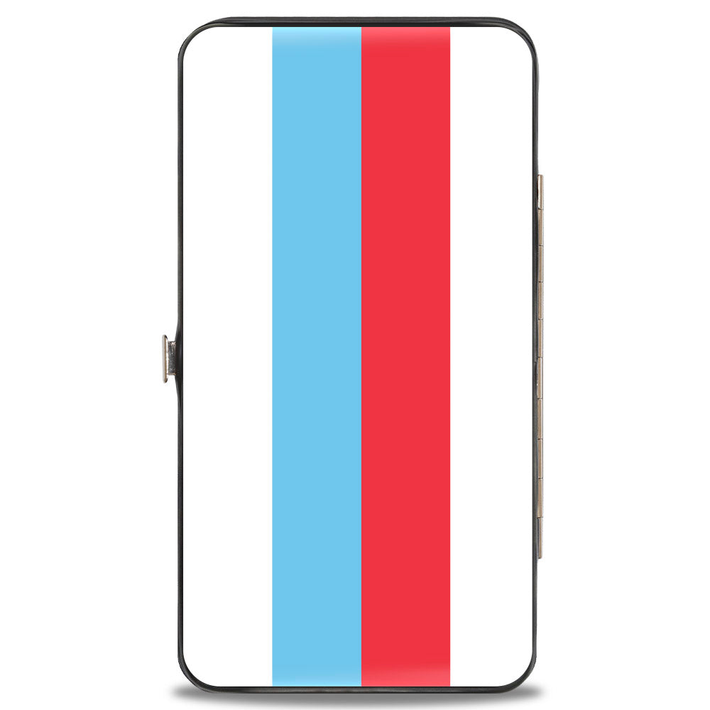 Hinged Wallet - Mocking SpongeBob Pose Stripe White Blue Red White Hinged Wallets SpongeBob SquarePants