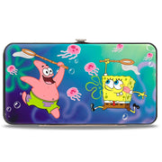 Hinged Wallet - Patrick Starfish & SpongeBob Jellyfishing + Jellyfish Catch Pose Hinged Wallets SpongeBob SquarePants