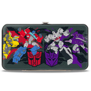 Hinged Wallet - Transformers Autobots Versus Decepticons Action Poses and Logos Grays/Black Hinged Wallets GI Joe