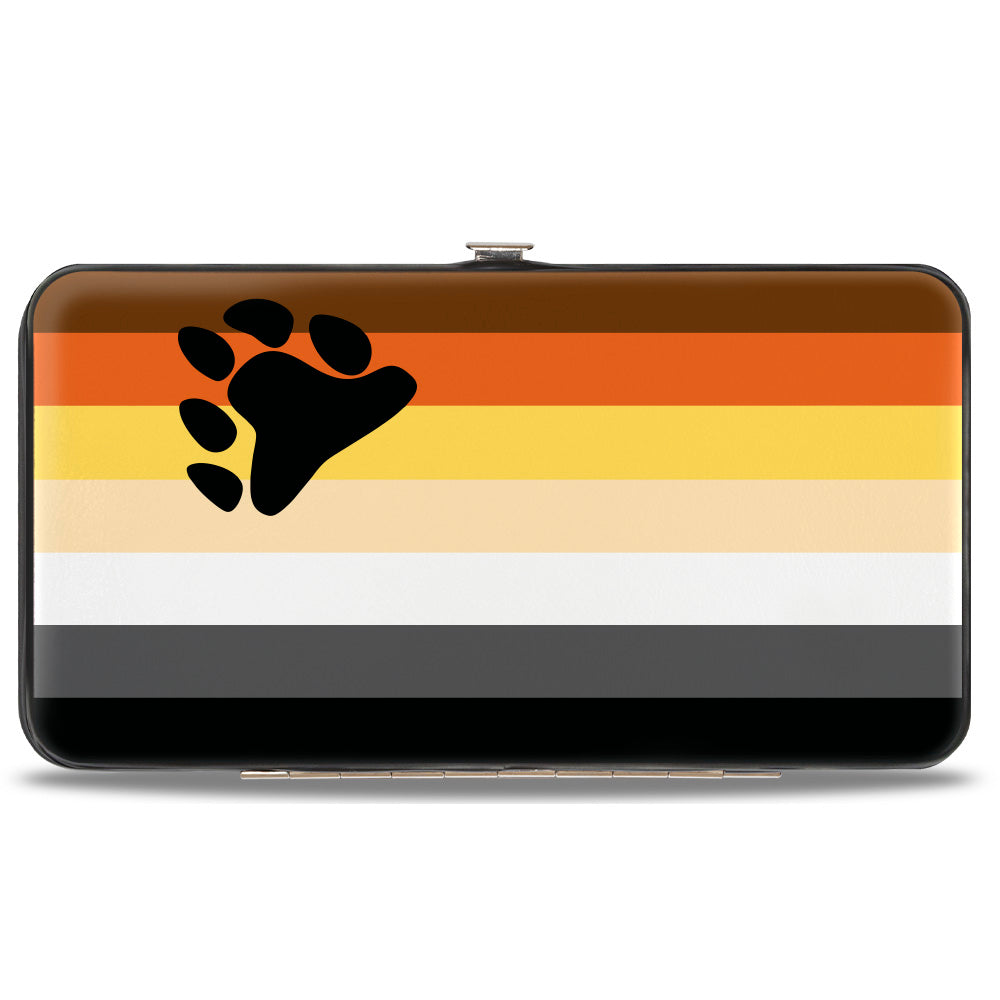 Hinged Wallet - Flag Bear Pride2 Black Brown Orange Yellow Tan White Gray Black Hinged Wallets Buckle-Down