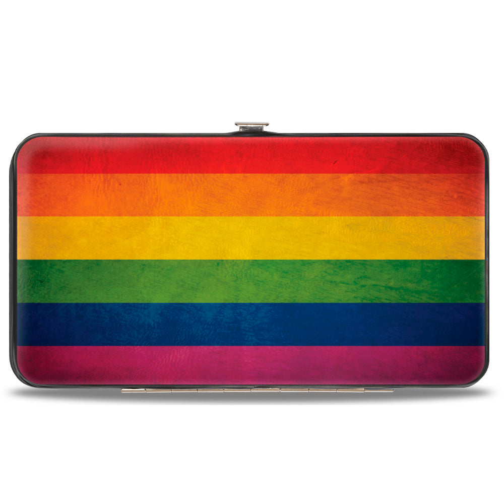 Hinged Wallet - Flag Pride Distressed Rainbow – Buckle-Down