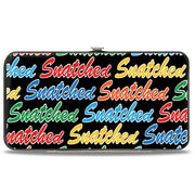 Hinged Wallet - SNATCHED Script Black/Multi Color Hinged Wallets Buckle-Down