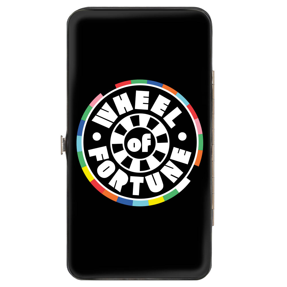 Hinged Wallet - WHEEL OF FORTUNE Checker Icons and Logo Black/Multi Color Hinged Wallets Wheel of Fortune
