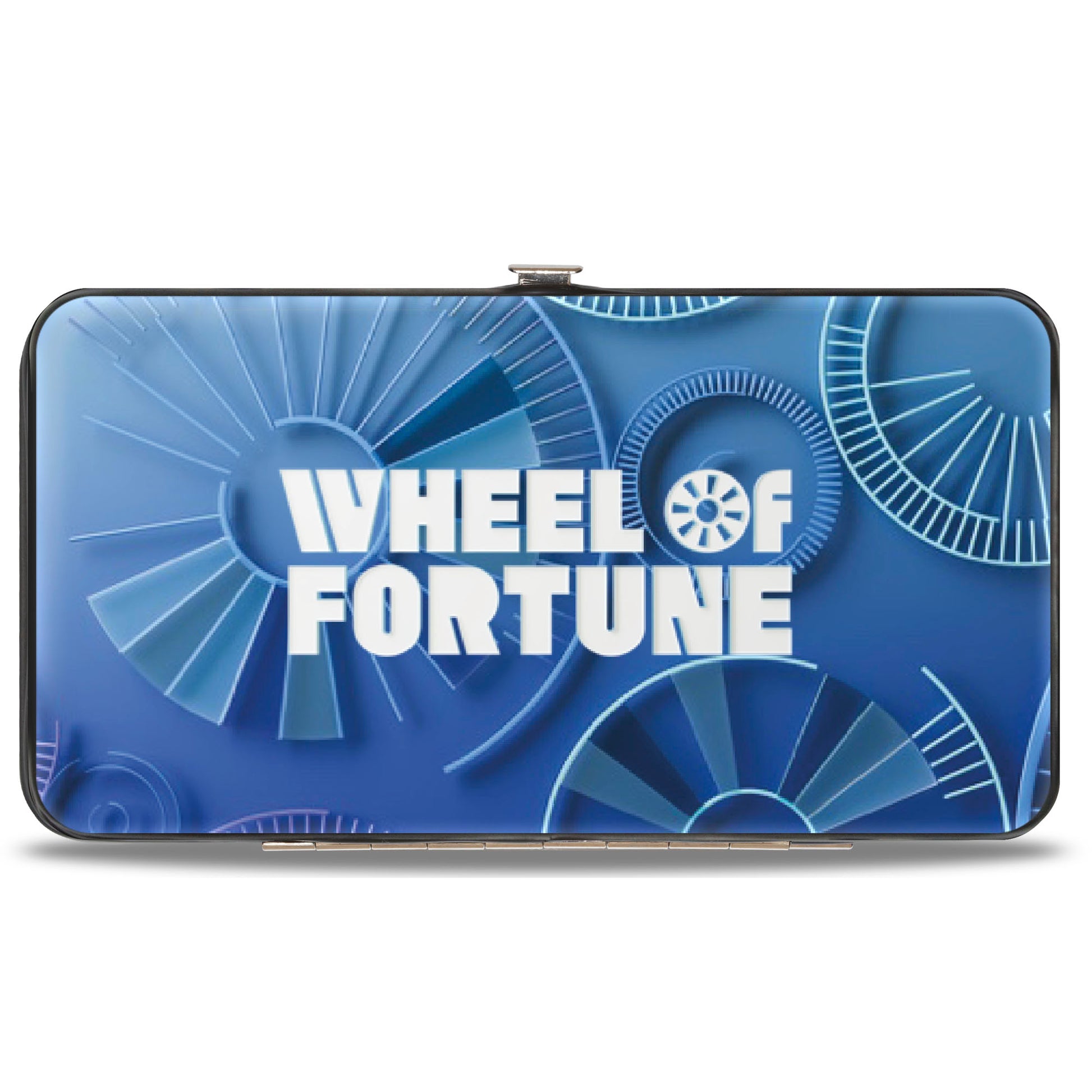 Hinged Wallet - WHEEL OF FORTUNE Blues/White/Yellows/White Hinged Wallets Wheel of Fortune