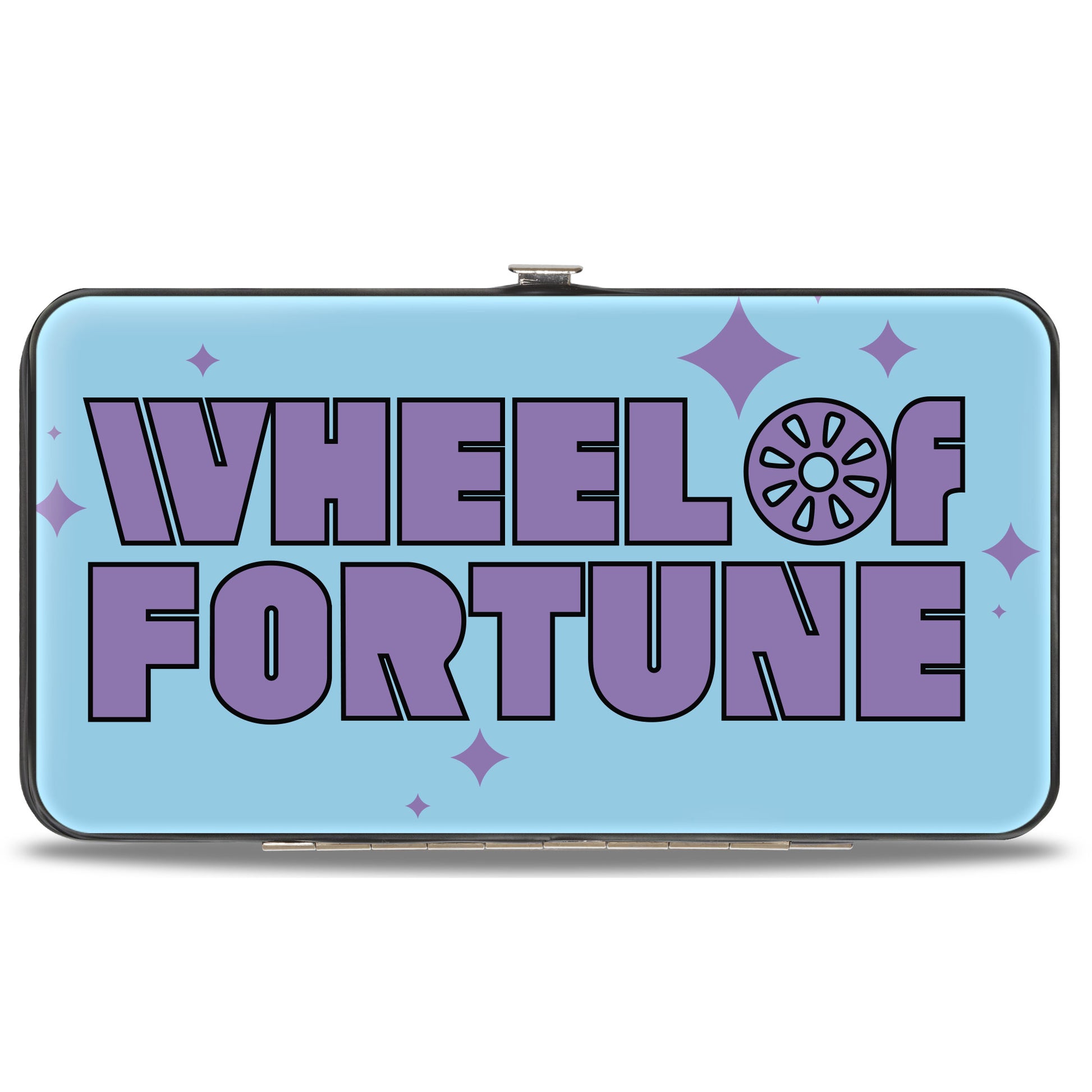 Hinged Wallet - WHEEL OF FORTUNE Text Blue/Purple/Green/Multi Color Hinged Wallets Wheel of Fortune