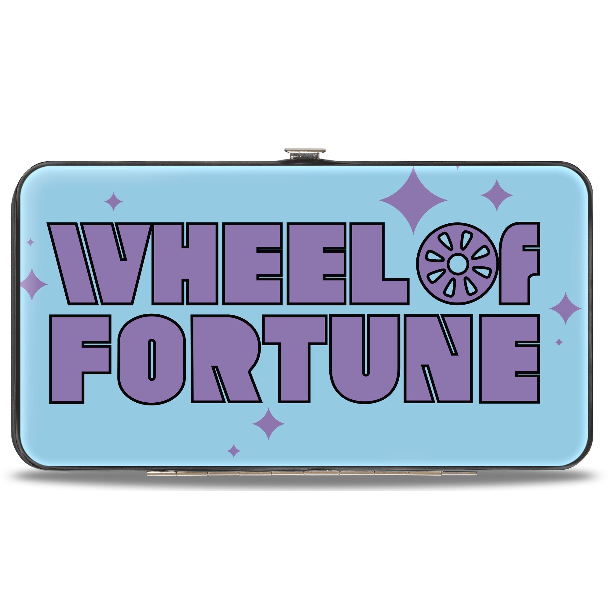 Hinged Wallet - WHEEL OF FORTUNE Text Blue/Purple/Green/Multi Color Hinged Wallets Wheel of Fortune