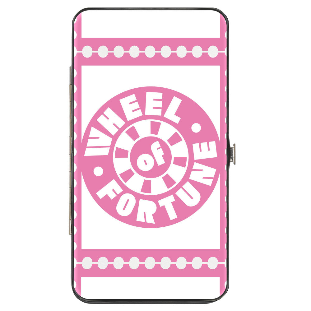 Hinged Wallet - WHEEL OF FORTUNE Logo White/Pink/Orange/Multi Color Hinged Wallets Wheel of Fortune