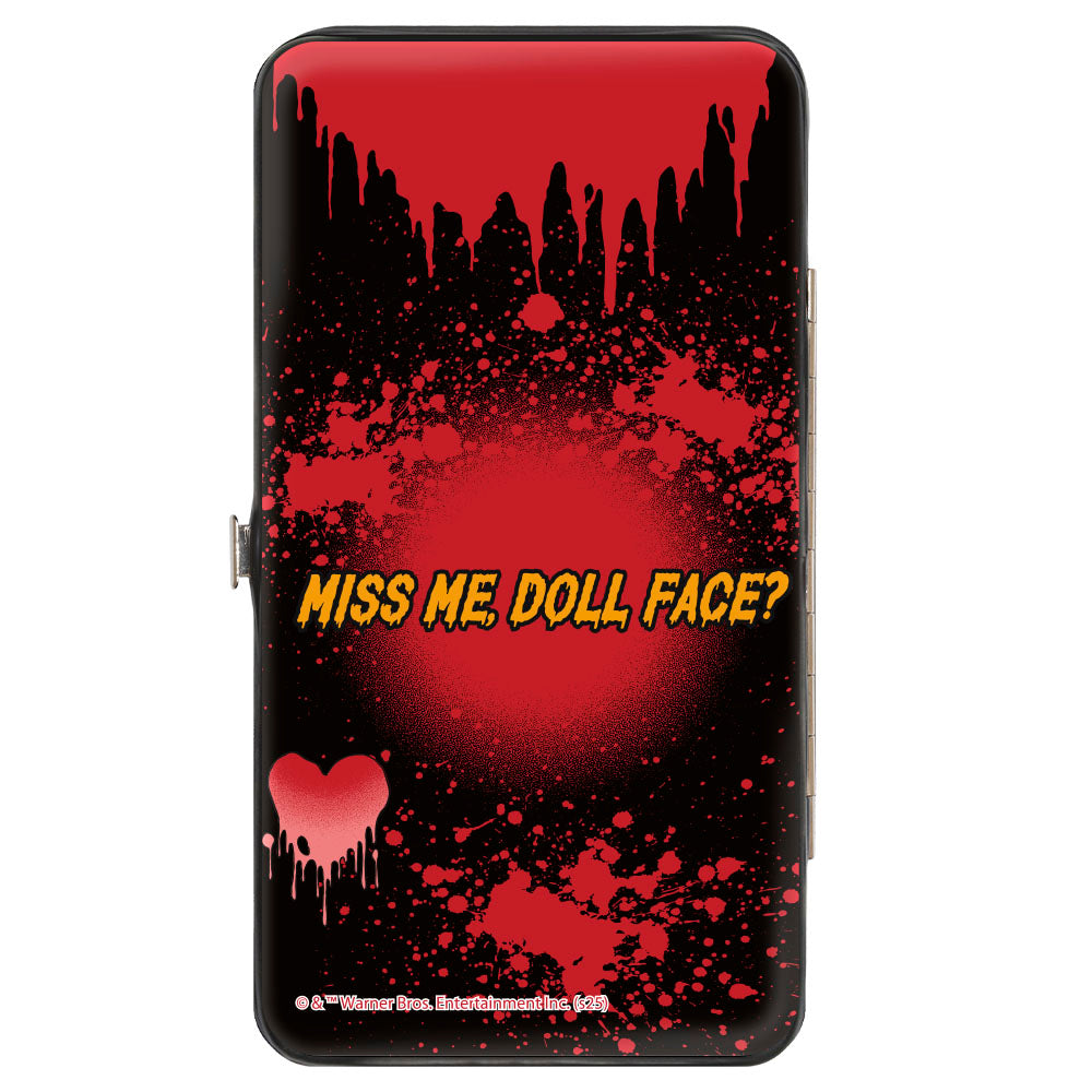 Hinged Wallet - Annabelle Doll Face MISS ME DOLL FACE Pop Art Black/Red Hinged Wallets Annabelle