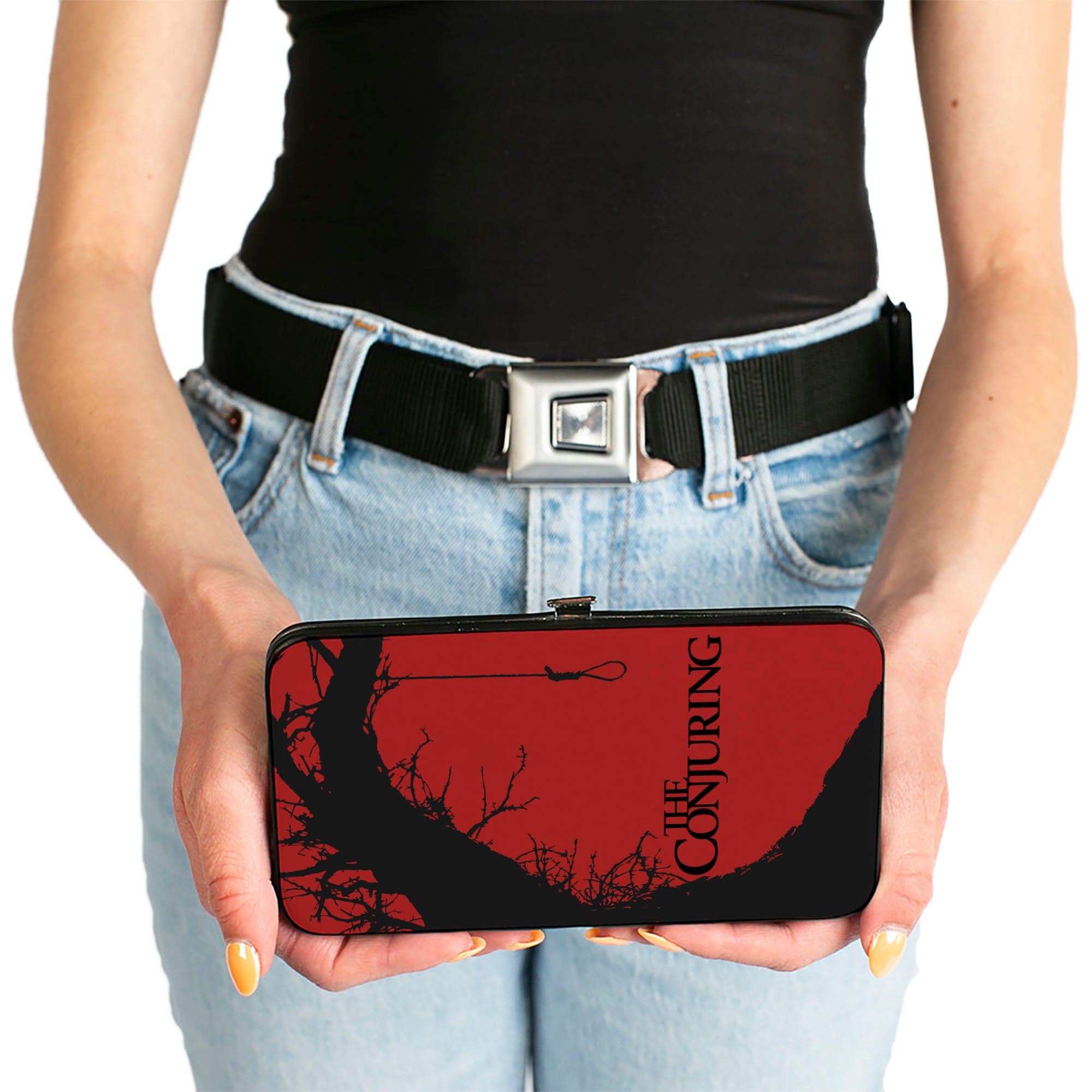 Hinged Wallet - THE CONJURING Tree and Scene Blocks Red/Black/White Hinged Wallets The Conjuring