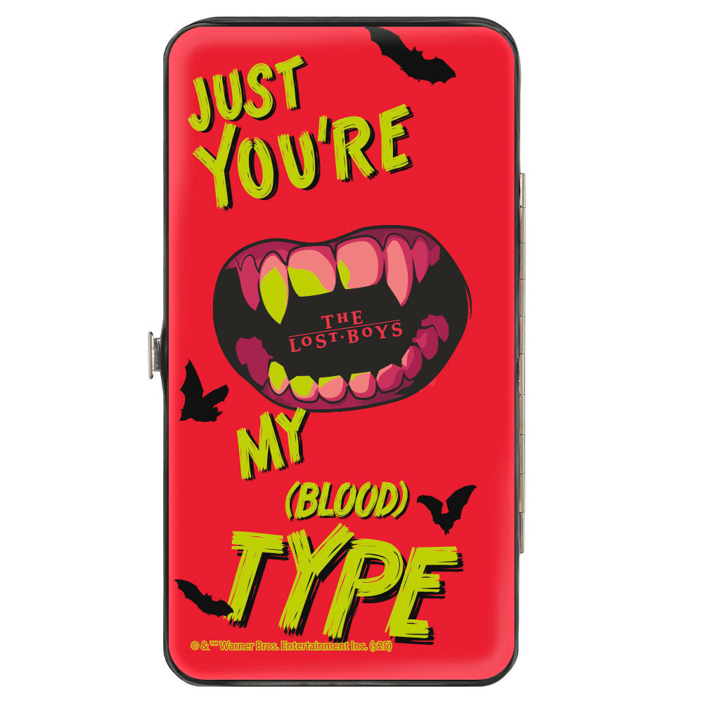 Hinged Wallet - The Lost Boys David Face YOU'RE JUST MY BLOOD TYPE Reds/Yellows Hinged Wallets The Lost Boys