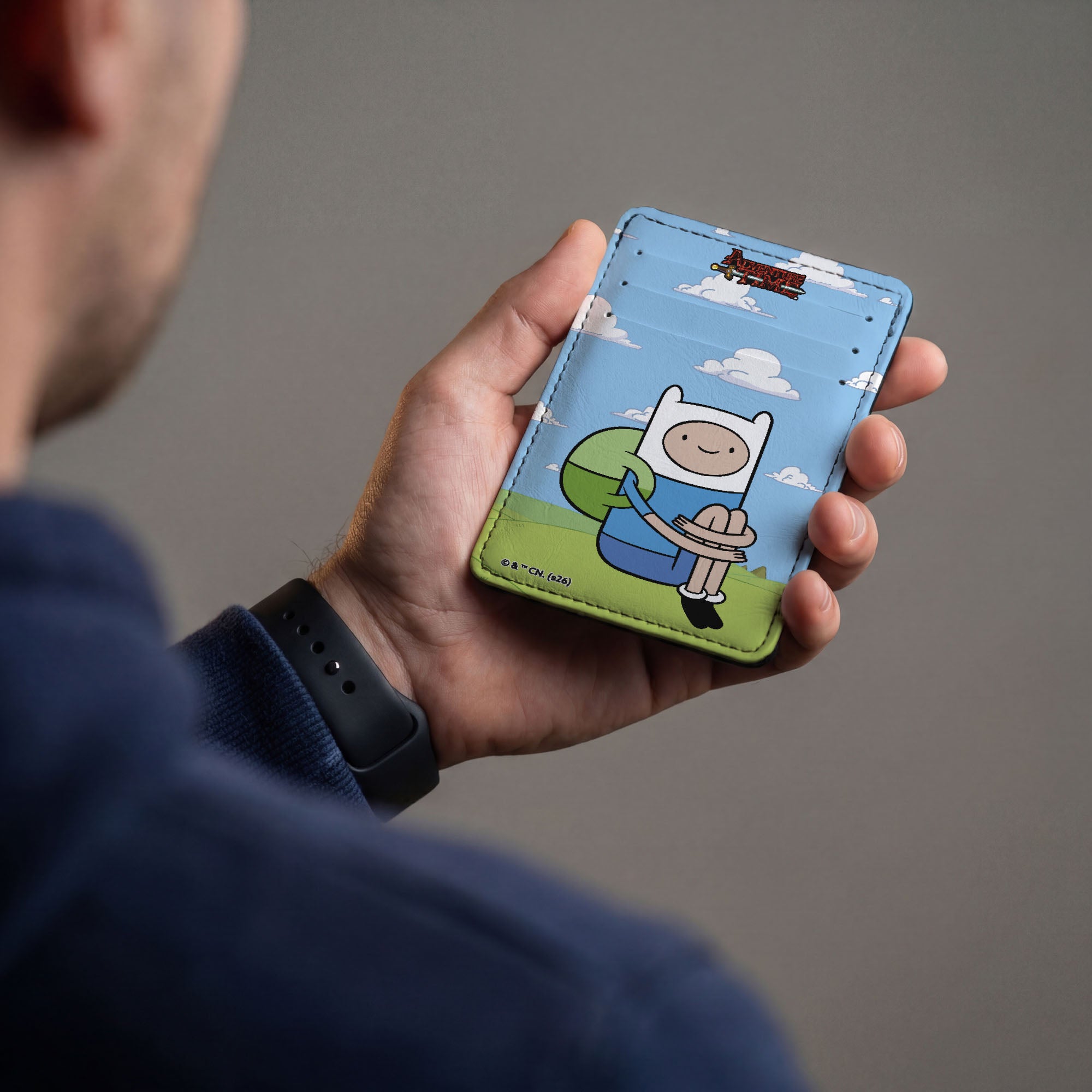 PU Wallet ID Card Holder - Adventure Time Finn Sitting Pose ID Card Wallets Adventure Time