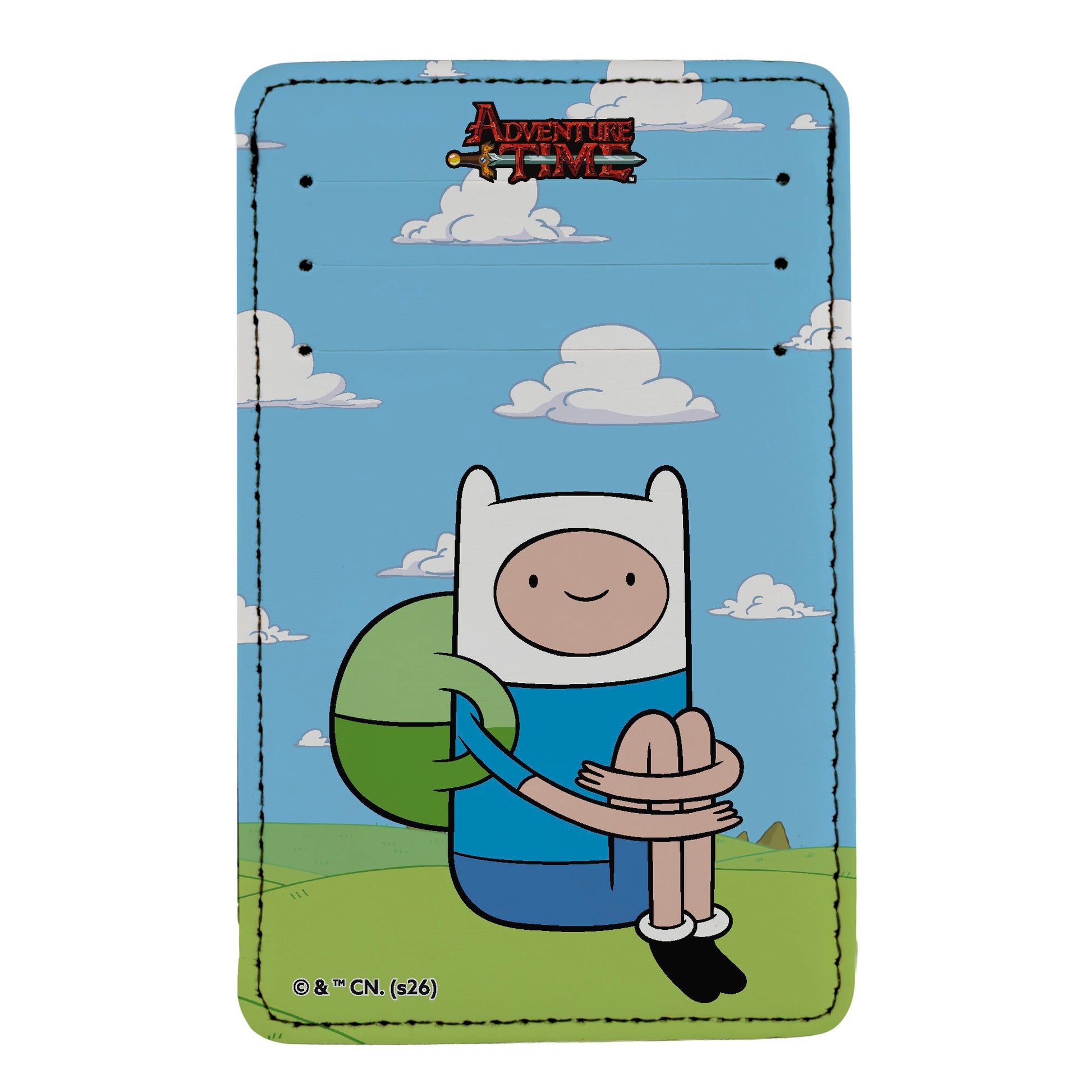 PU Wallet ID Card Holder - Adventure Time Finn Sitting Pose ID Card Wallets Adventure Time